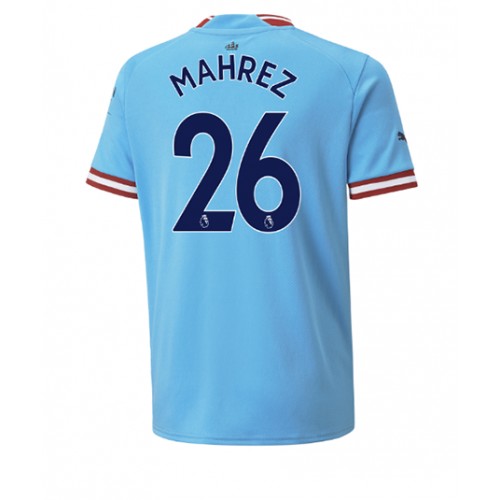 Fotbalové Dres Manchester City Riyad Mahrez #26 Domácí 2022-23 Krátký Rukáv